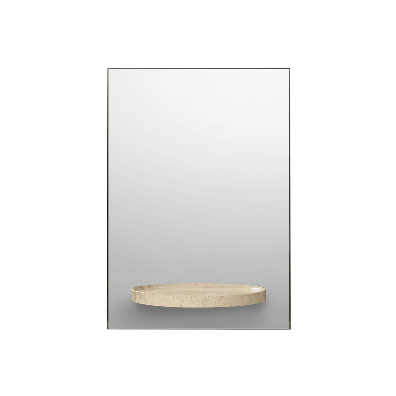 Miroir SYMMETRY Verre / Travertin  FERM LIVING