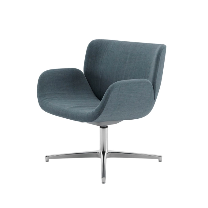 Fauteuil CARI LOUNGE Pied central pivotant Remix 716 ARPER