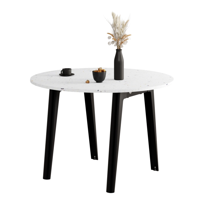 Table NEW MODERN Plastique Recyclé Ø 110 Noir graphite TIPTOE