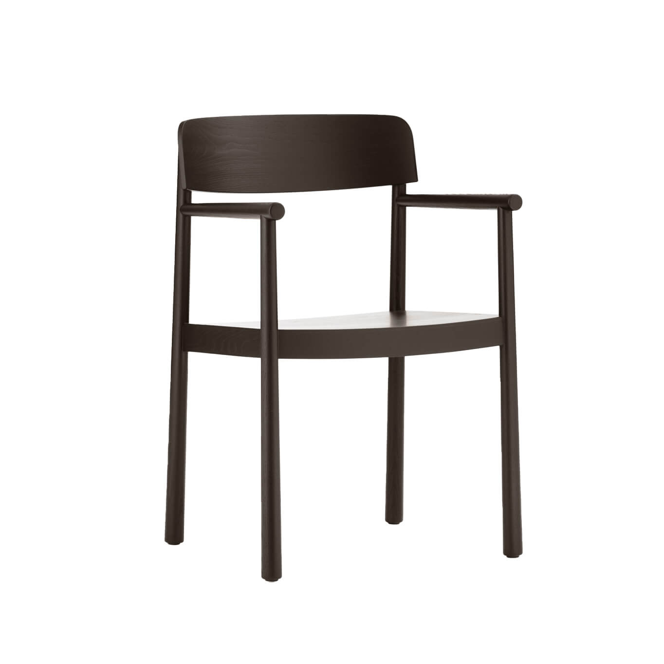 Dining Chair TIMB with armrests Brown NORMANN COPENHAGEN