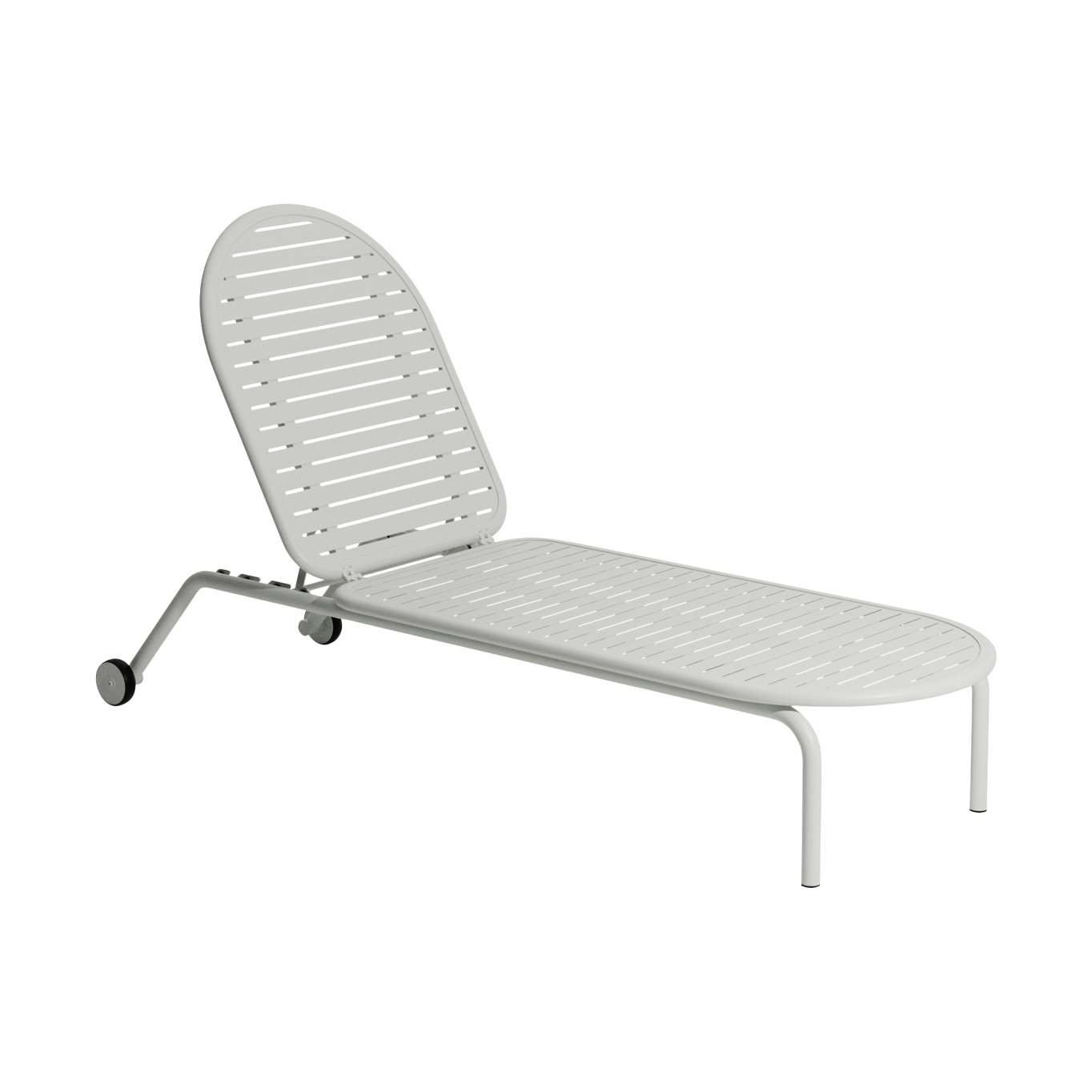 Outdoor Bench and Sunlounger WEEK-END Sunbed Pearl Grey PETITE FRITURE