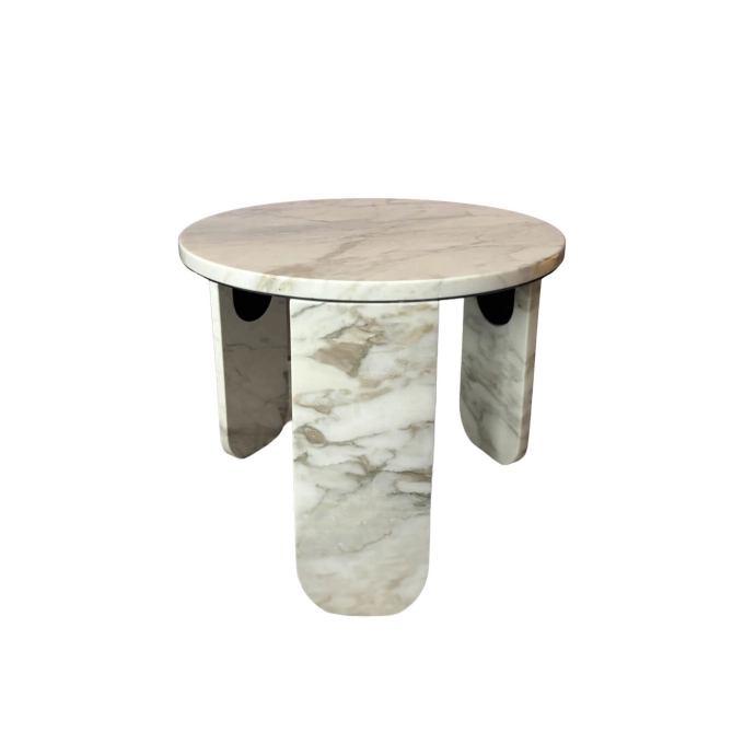 Side Table CLEMO Calacatta Vagli oro marble GALLOTTI & RADICE