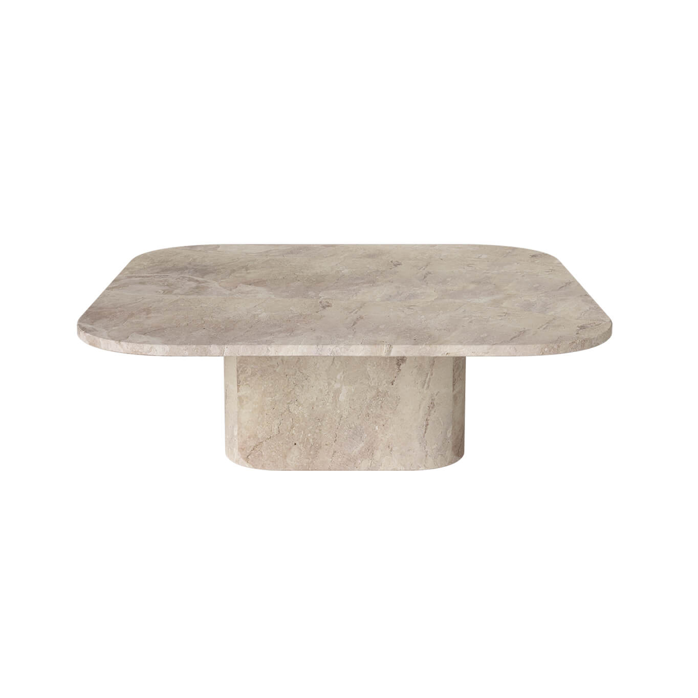 Table basse EIDA 100x100 H 32 Marbre Beige BOLIA