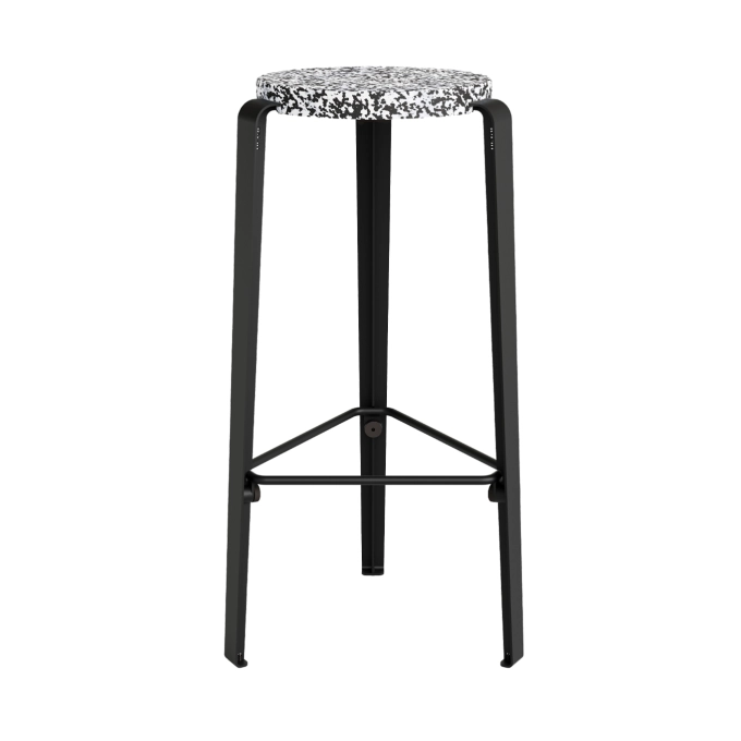 Tabouret haut BIG LOU Macchiato/Noir Graphite TIPTOE