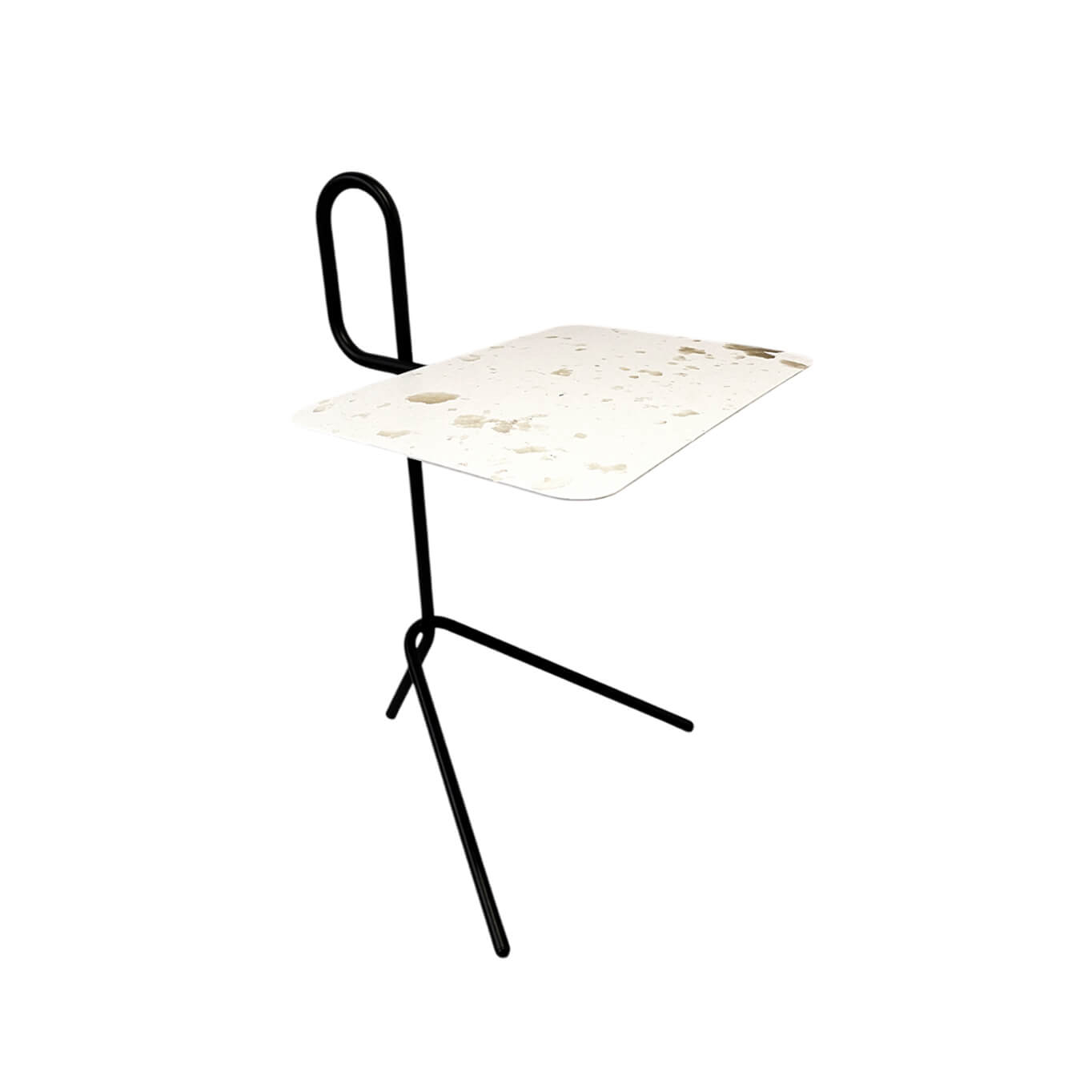 Side Table LAIME 42 White Black NOMA