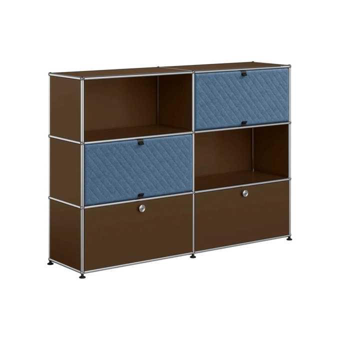 Storage Unit USM HALLER M66 Brown USM/Soft Panel Blue USM HALLER