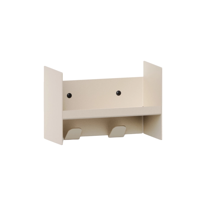 Shelving PLI Cream White edged with coat racks L 20 TIPTOE