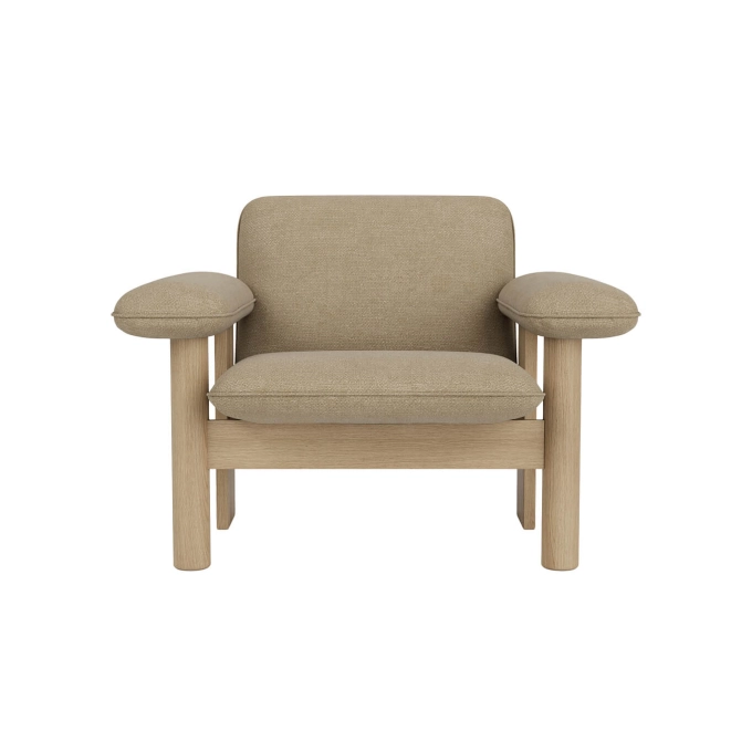 Easy chair BRASILIA Low Back Oak/ Audo Bouclé 02 AUDO COPENHAGEN