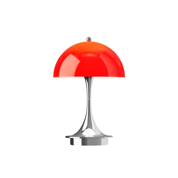 Lampe sans fil PANTHELLA 160 PORTABLE V3 Rouge opale/ chrome LOUIS POULSEN