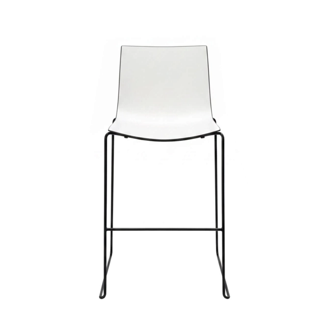 CATIFA 46 piètement luge bicolore Blanc / Noir ARPER