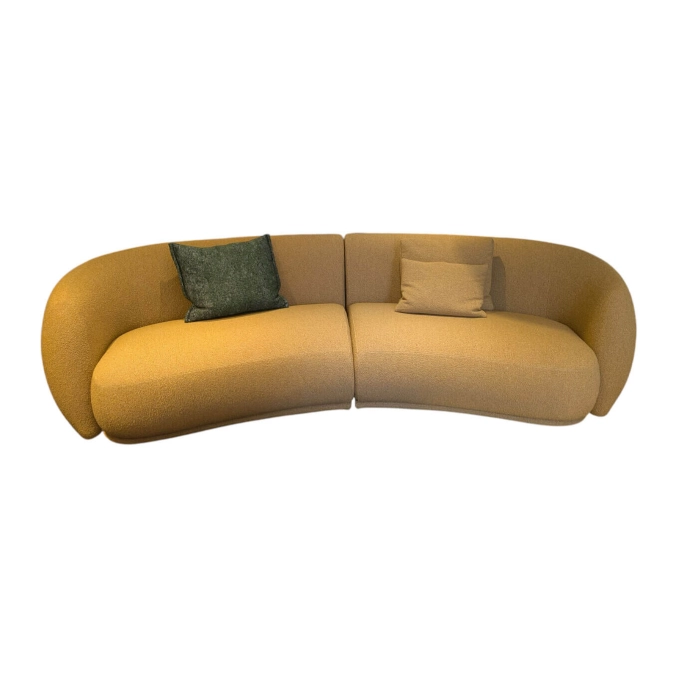 PACIFIC 3 places Orsetto Bouclé Jaune Safran MOROSO