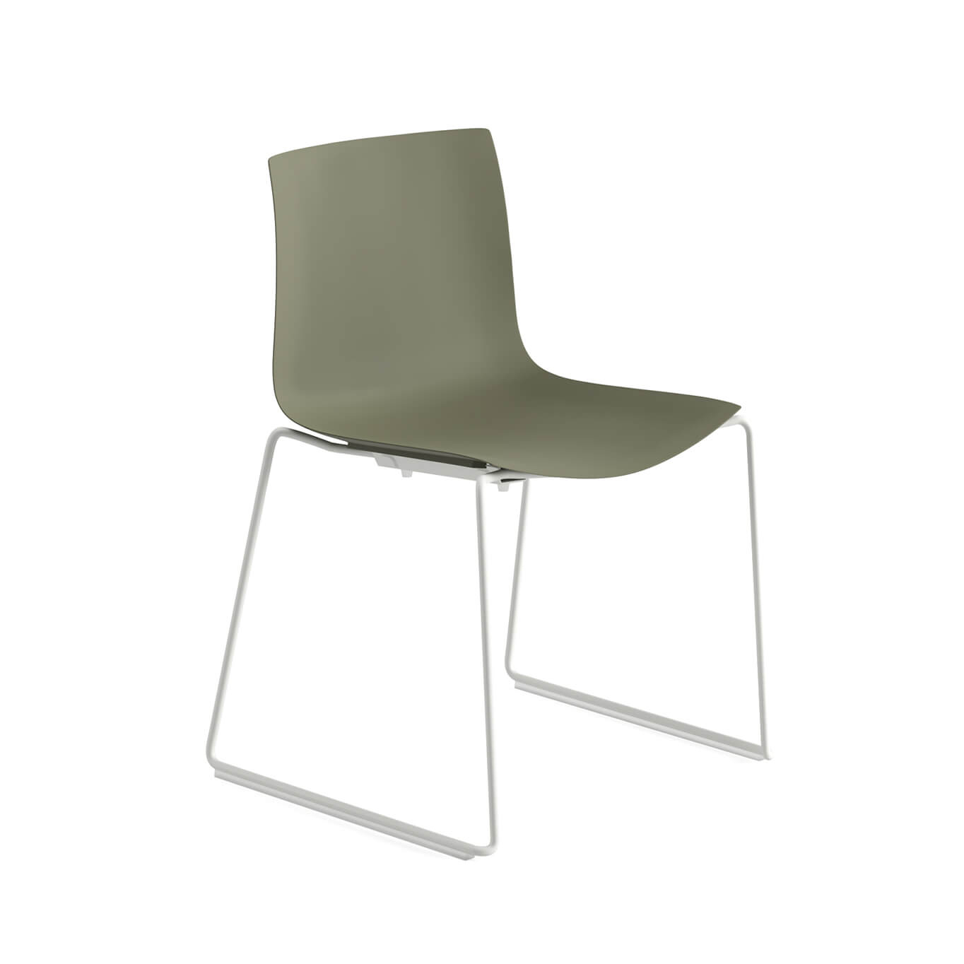 Dining Chair CATIFA RE 46 Sled Base Green ARPER
