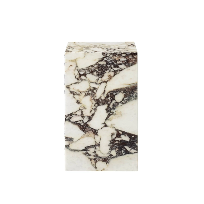 Side Table PLINTH TALL Calacatta Viola Marble AUDO COPENHAGEN