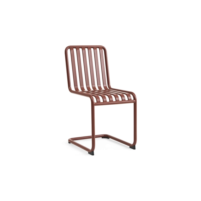 Outdoor Chair and Small Lounge Chair PALISSADE CANTILEVER Iron Red HAY
