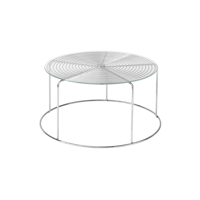 Table basse WIRE STOOL VP17 Verre/Acier inoxydable AND TRADITION