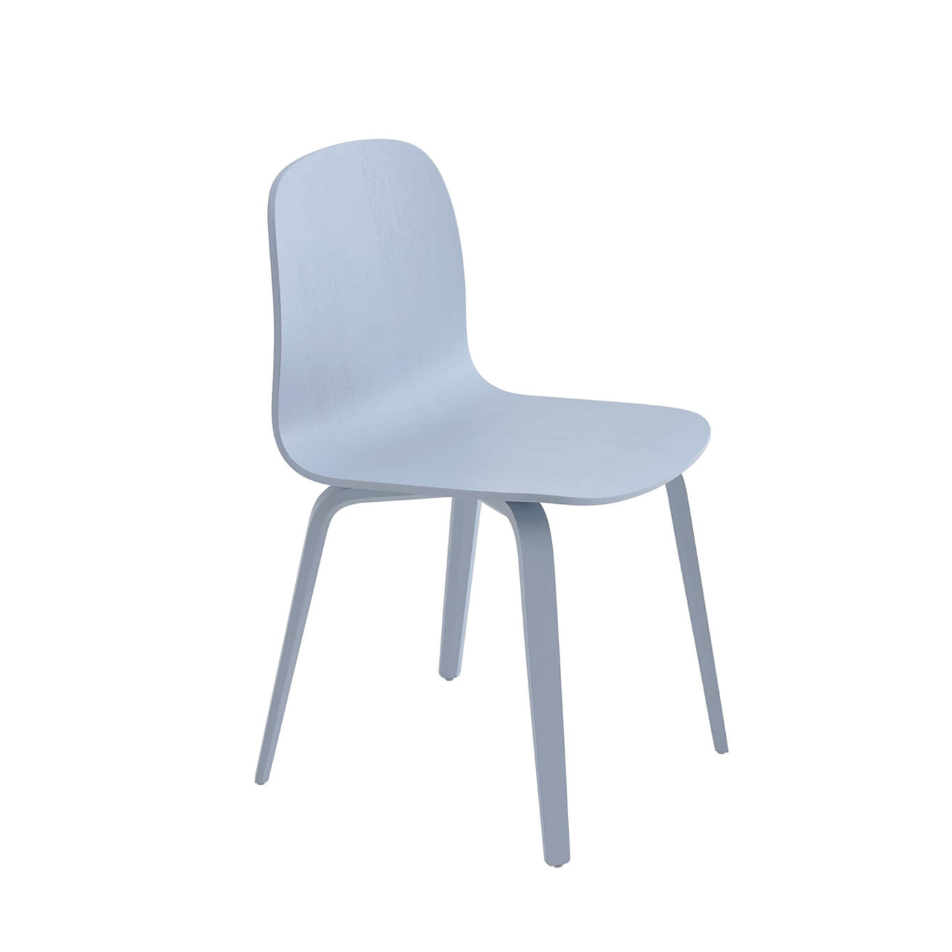 Dining Chair VISU wooden legs Light blue MUUTO