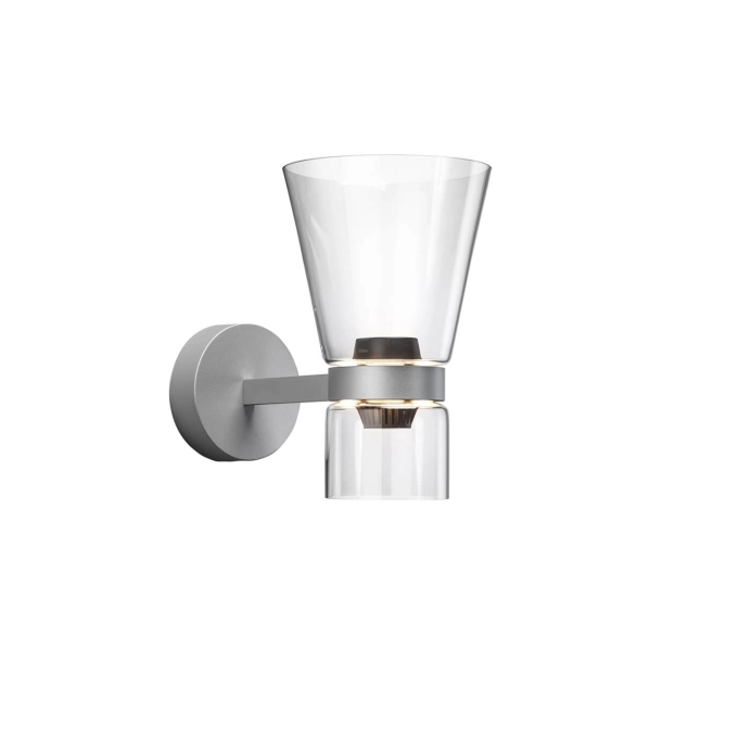 Wall light NOCTURNE WALL CONE Silver FLOS