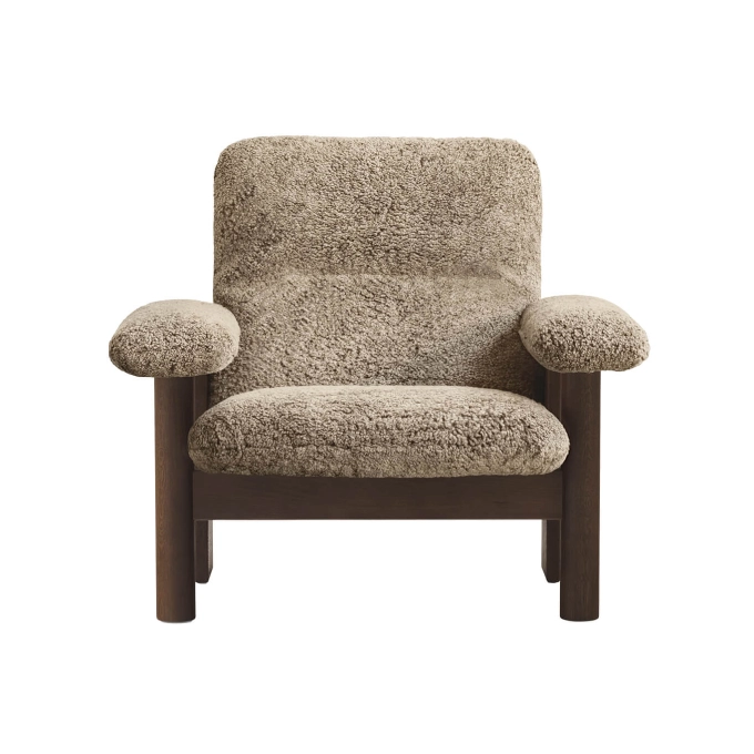 Easy chair BRASILIA High Back Walnut/ Sheepskin Sahara AUDO COPENHAGEN