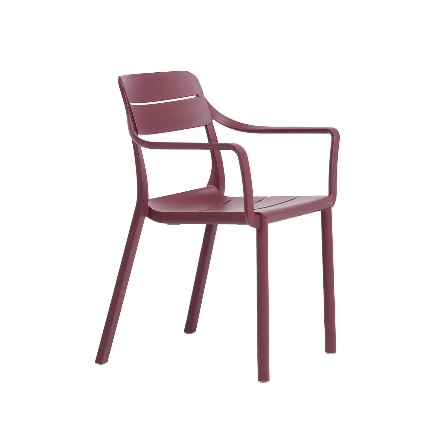 Outdoor Chair and Small Lounge Chair CASSIA with armrests Burgundy NARDI
