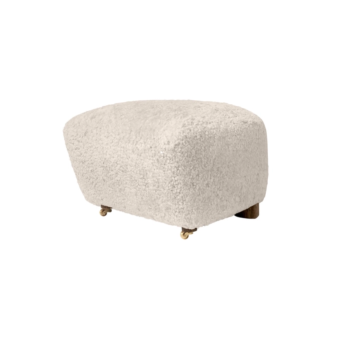 Pouffe THE TIRED MAN Dark Oak/ Sheepskin Moonlight AUDO COPENHAGEN