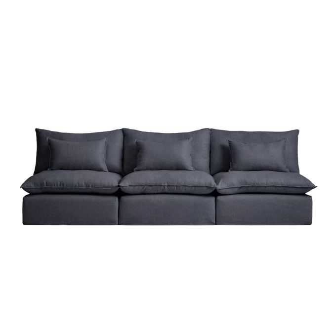 ANARELA modulable 5 places Lin Gris Foncé KAVE HOME