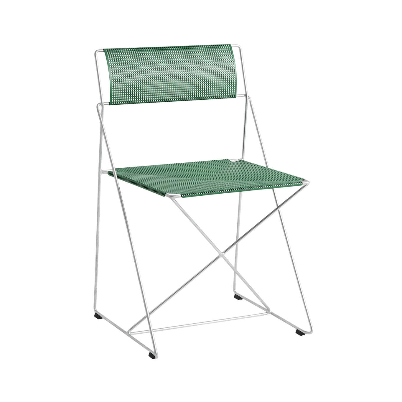 Chaise extérieure X-LINE galvanisé vert poireau HAY