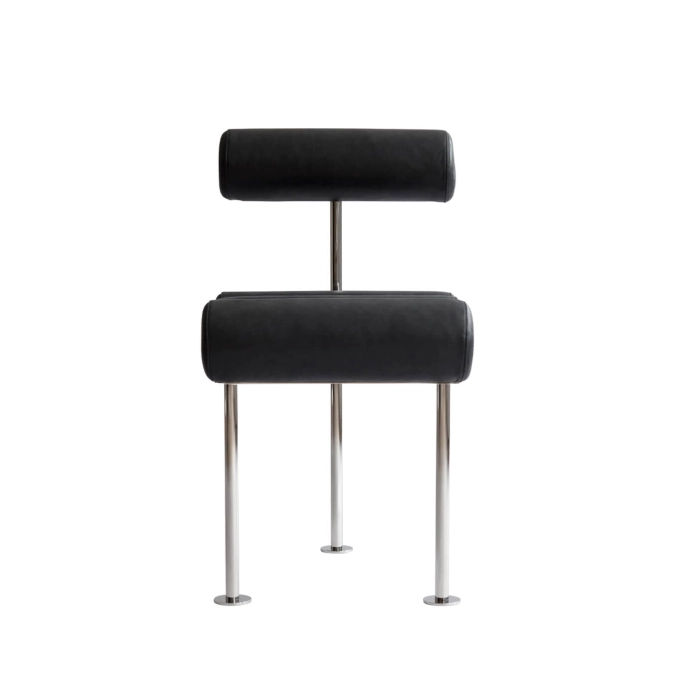 Chaise HIRO cuir aniline Noir 101 COPENHAGEN