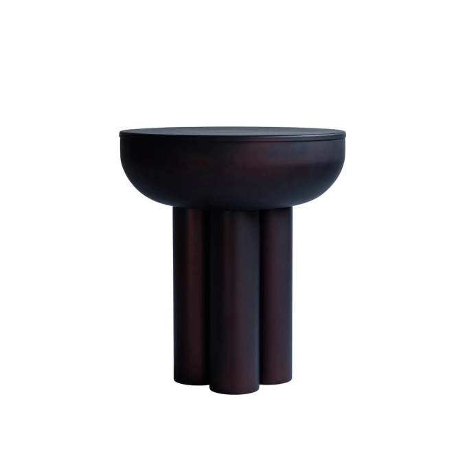 Side Table CROWN TALL Burned black metal 101 COPENHAGEN