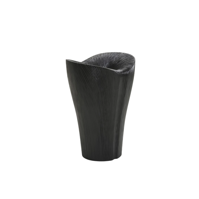 Centre de table & corbeille KALA tall base entièrement sculptée Érable noir ZANAT