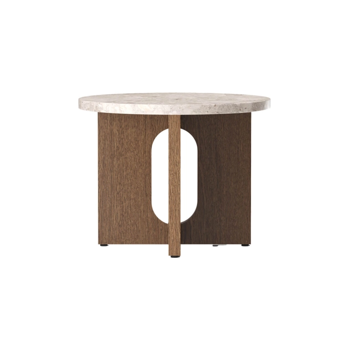 Coffee Table ANDROGYNE Ø 50 Dark Oak/ Kunis Breccia AUDO COPENHAGEN