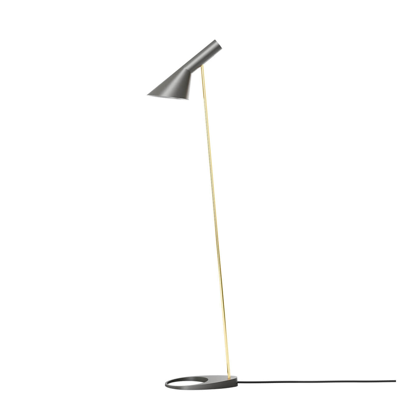 Lampadaire AJ FLOOR Gris Chaud / Laiton LOUIS POULSEN