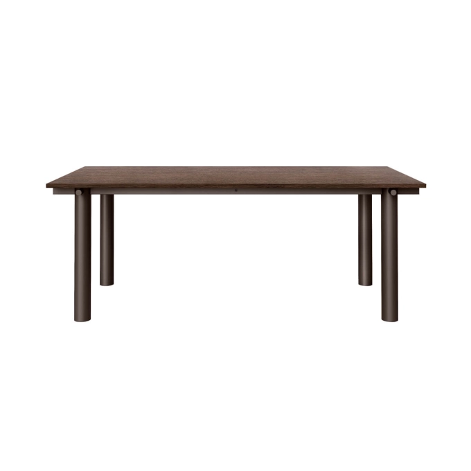 Dining Table ATURA 200x90 Dark Oak, Black Legs FERM LIVING