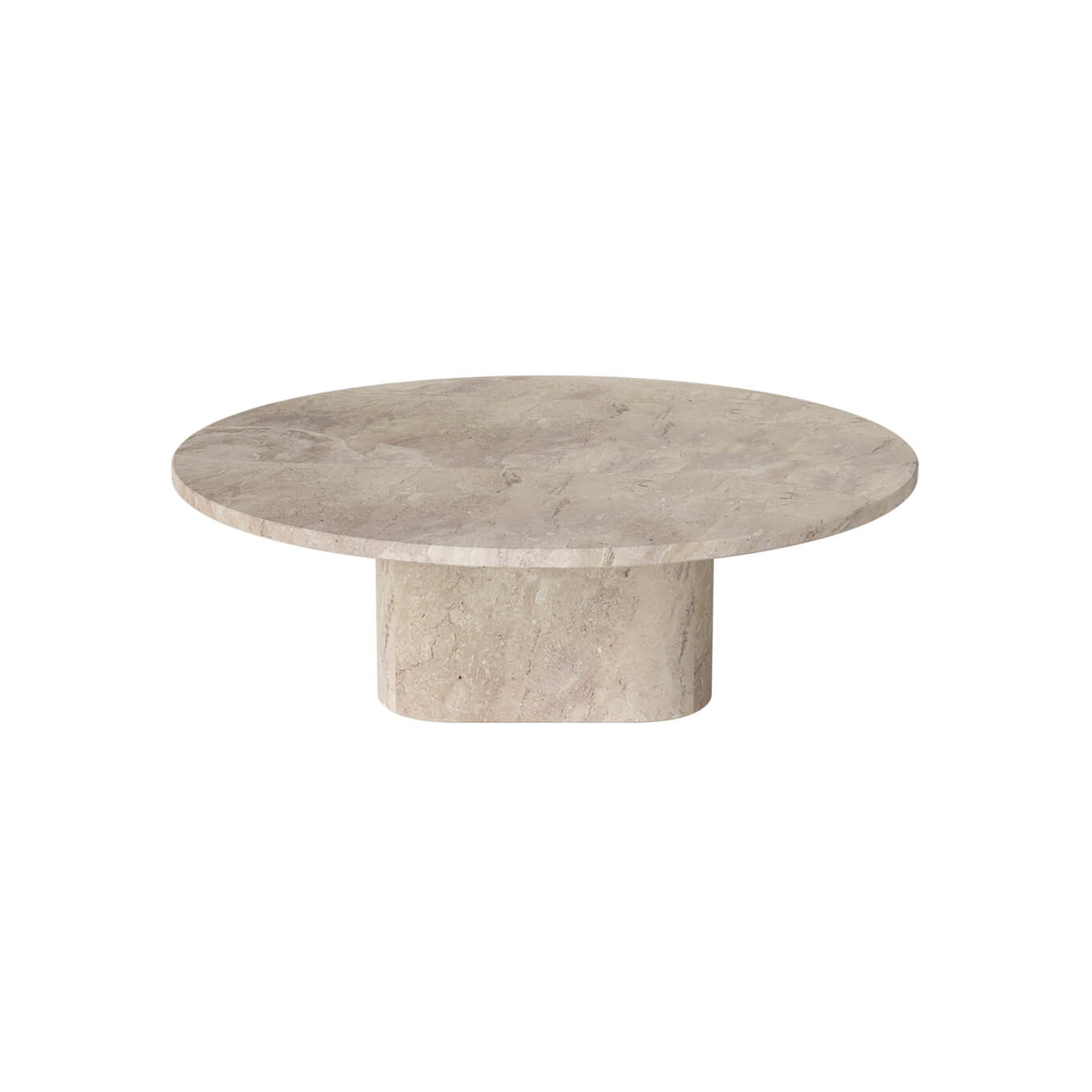 Table basse EIDA Ø 90 H 28 Marbre Beige BOLIA