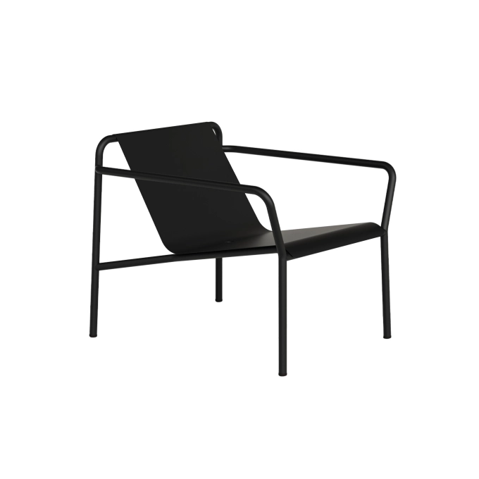 Fauteuil extérieur PANORAMA Noir Graphite avec accoudoirs TIPTOE