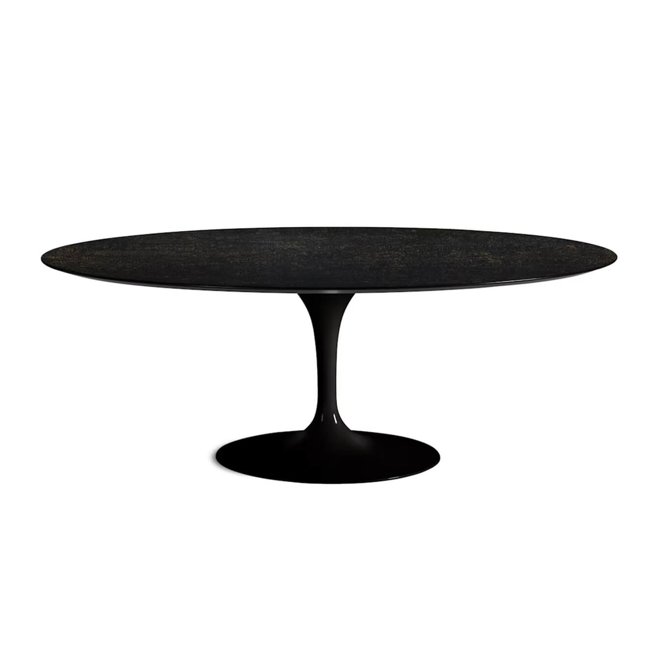 Table SAARINEN Ovale plateau Topo Noir KNOLL