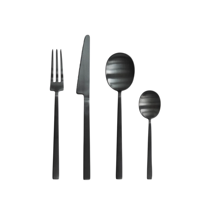 Cutlery KOGEI set of 24 Matte black 101 COPENHAGEN