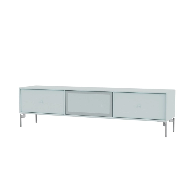TV Stand OCTAVE V chrome legs Flint MONTANA