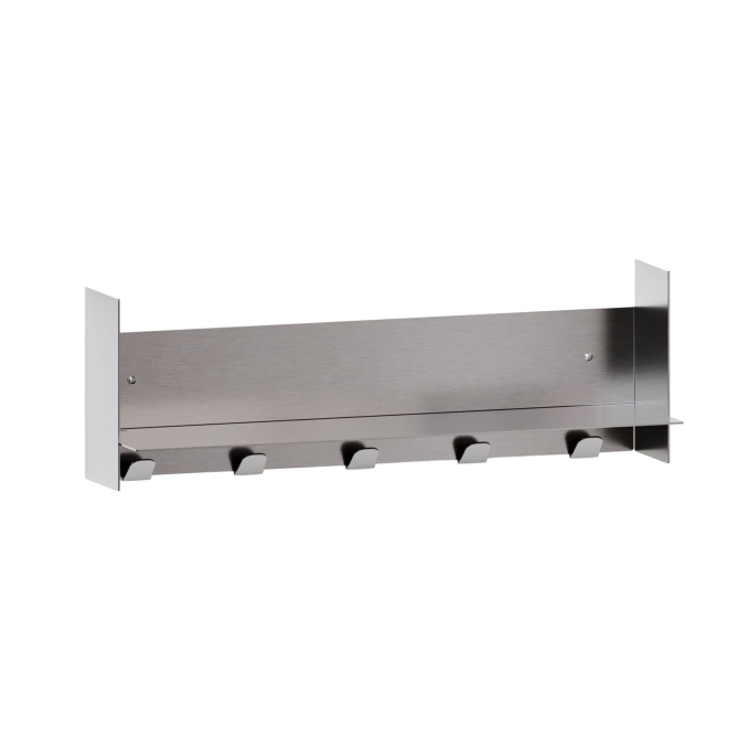 Shelving PLI CORE Brushed Stainless with coat racks L 60 TIPTOE