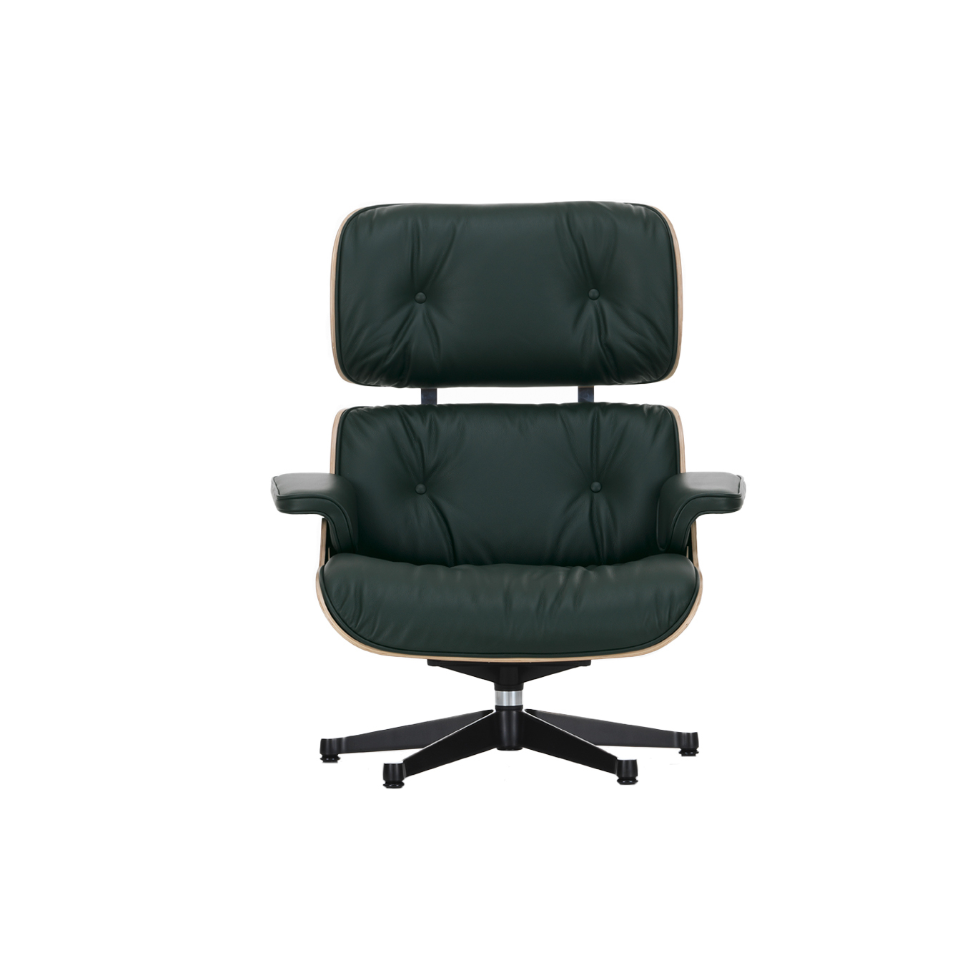 Easy chair EAMES LOUNGE CHAIR Premium leather Jade / Natural walnut VITRA