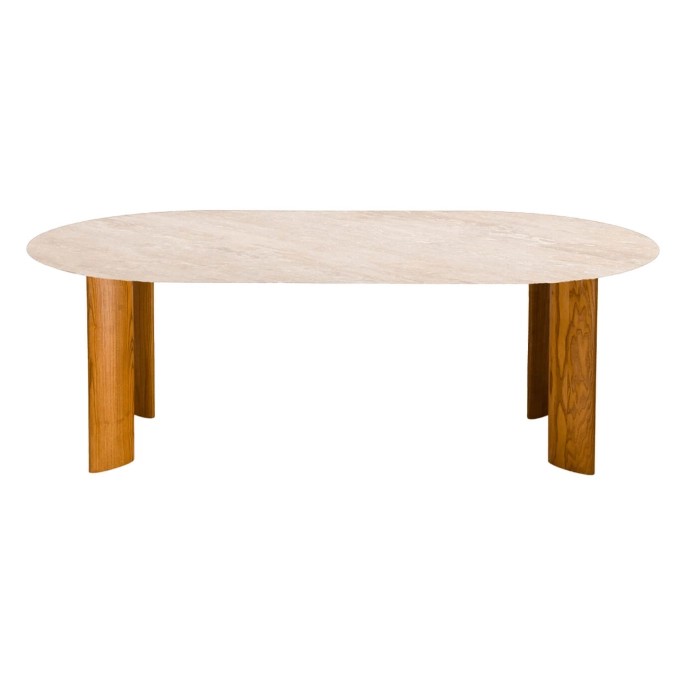 Table CARLOTTA ALTA 8 places Travertin THE SOCIALITE FAMILY