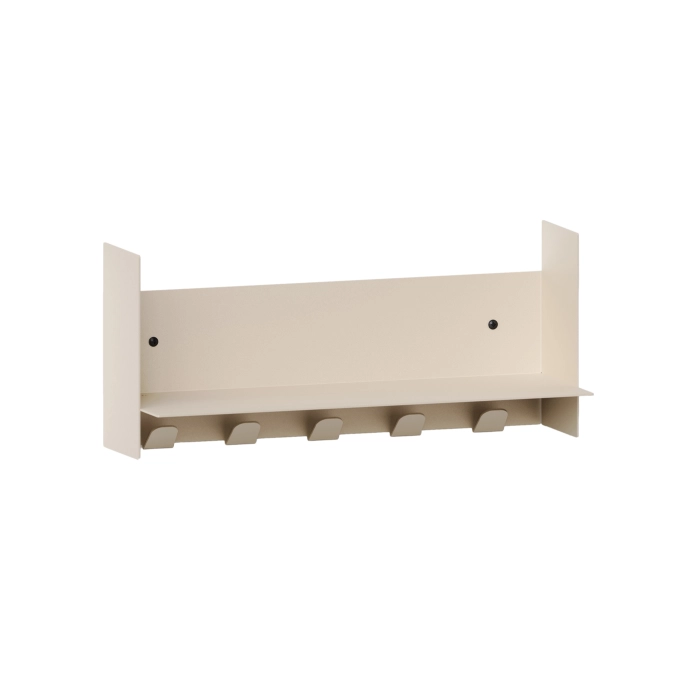 Etagère PLI Blanc Crème avec porte-manteaux L 45 TIPTOE