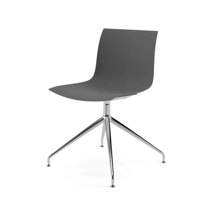 Chaise CATIFA RE 46 pied central Anthracite ARPER