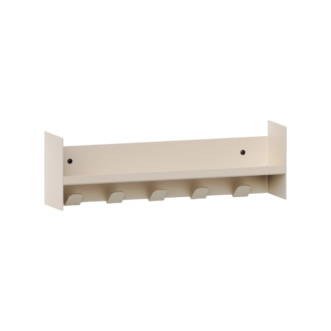 Shelving PLI Cream White edged with coat racks L 45 TIPTOE