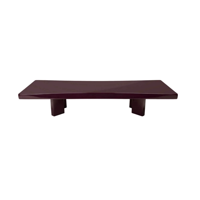 Coffee Table PLANA Glossy Lacquered Aubergine Dark CASSINA