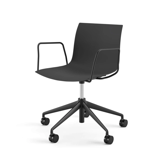 Fauteuil de bureau CATIFA RE 46 5 branches à roulettes Noir ARPER