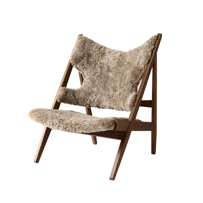 Easy chair KNITTING Walnut/ Sheepskin Sahara AUDO COPENHAGEN