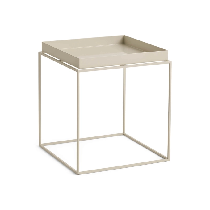 Table basse TRAY 40 x 40 Beige HAY