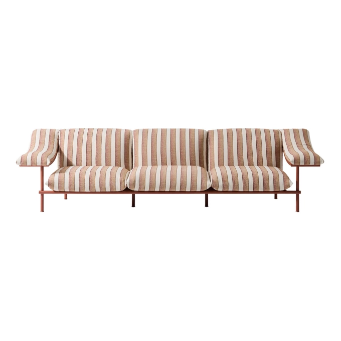 Outdoor Sofa VIDALENTA 3-Seater Terracotta/ Orosei Terracotta CASSINA