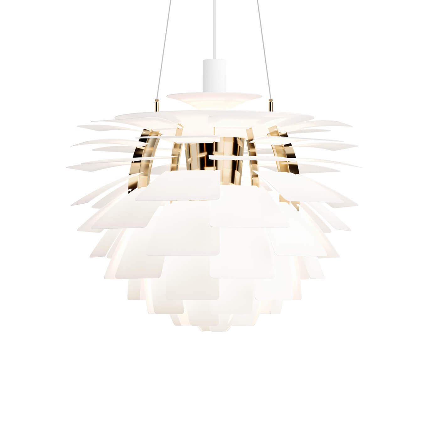 Suspension PH Artichoke Ø60 cm Blanc Doux / Laiton