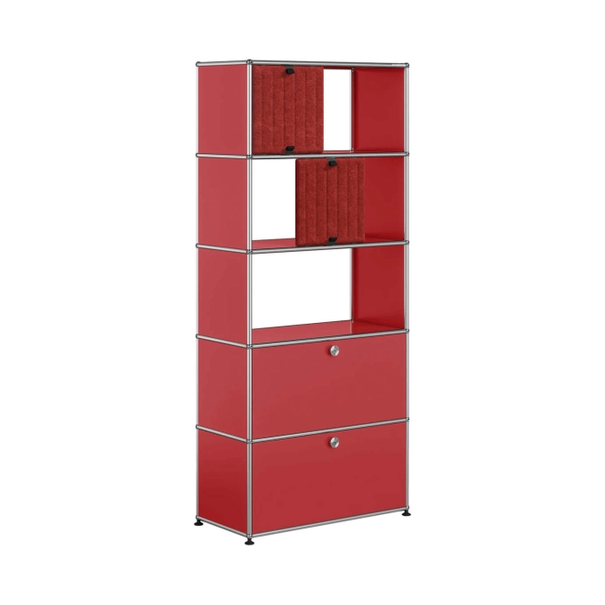 Storage Unit USM HALLER M69 Ruby Red/Soft Panel Red USM HALLER